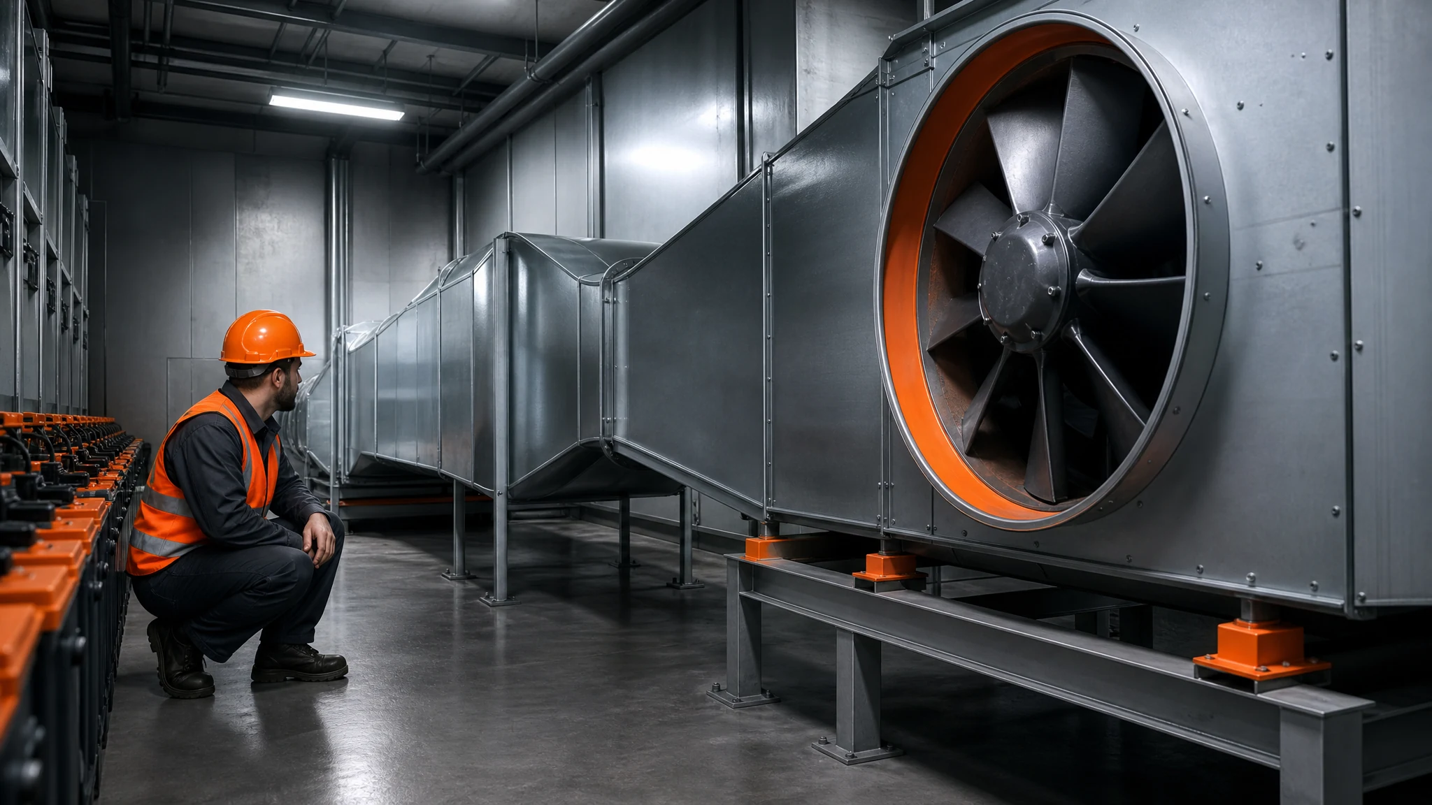 Engineering scene for Battery Room Ventilation Fans