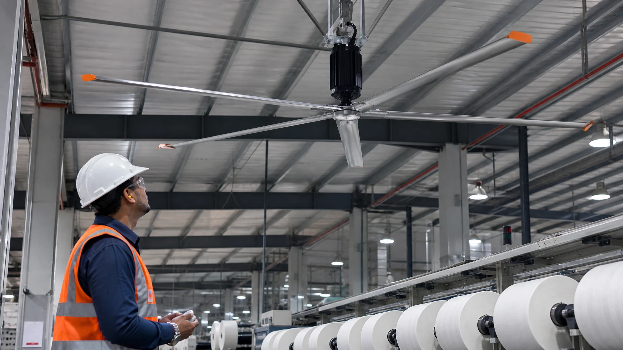 Engineering scene for HVLS Fans For Textile Factories