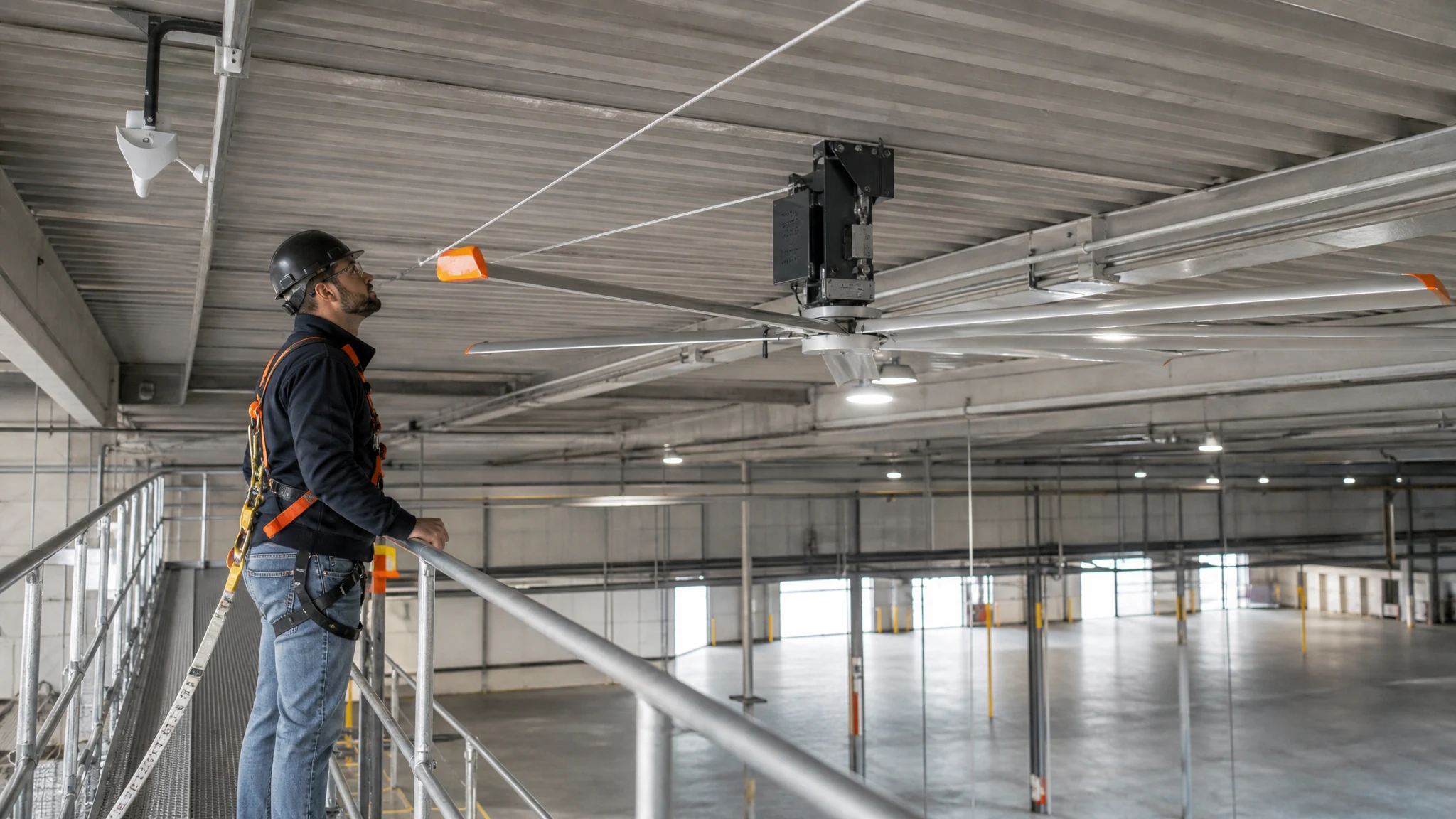 Engineering scene for HVLS Fan Occupancy Sensor Control