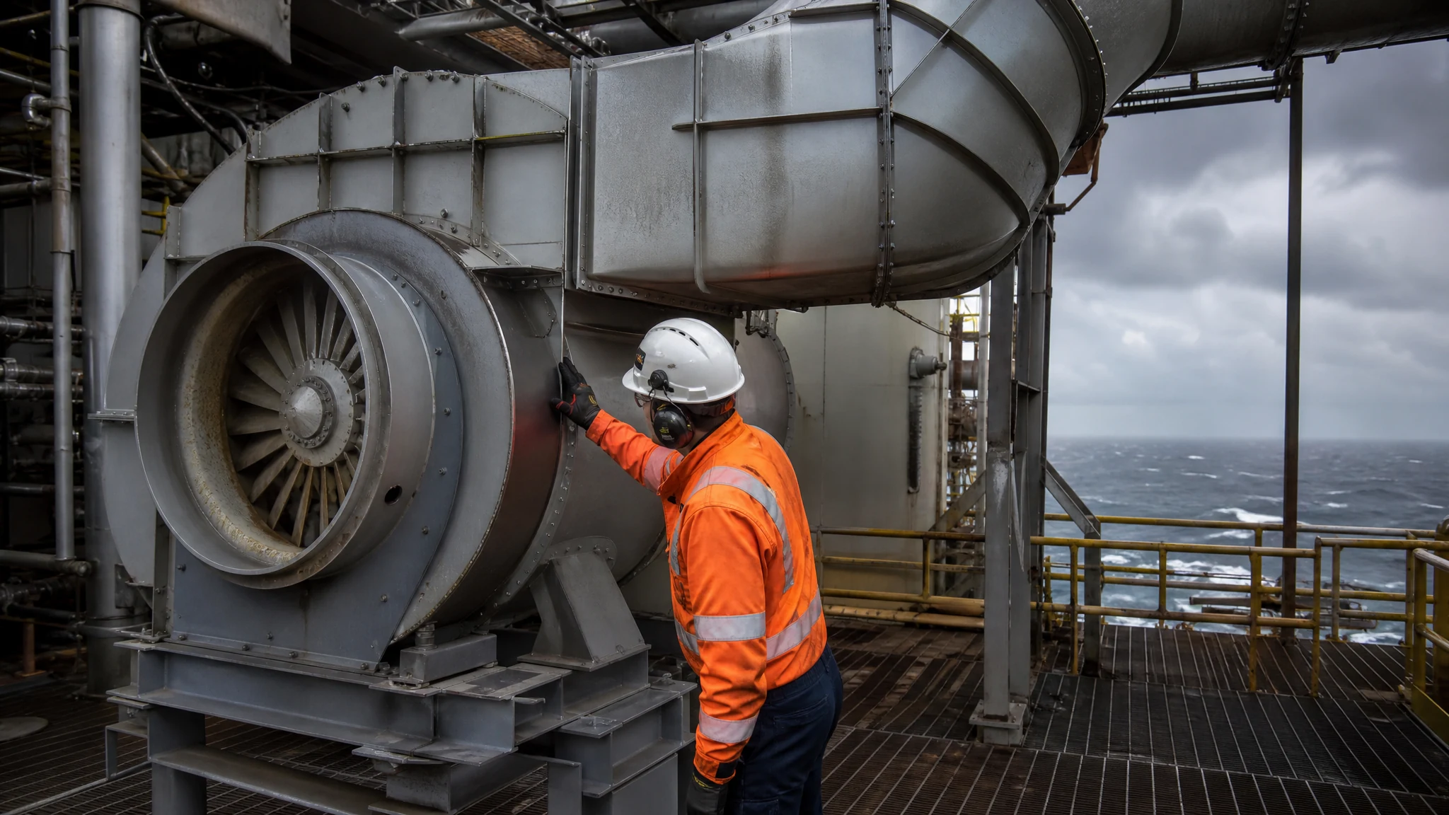 Engineering scene for Industrial Fan Coastal Corrosion Selection