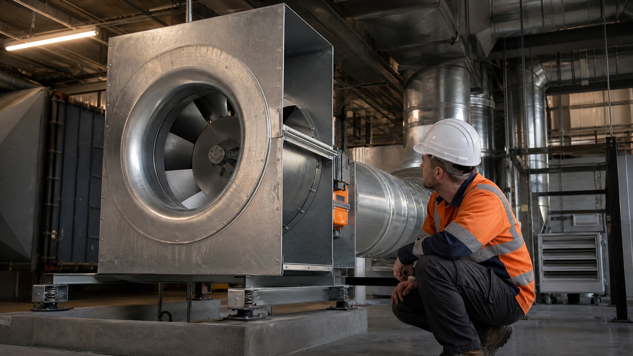 Engineering scene for Industrial Fan Duct Velocity Selection
