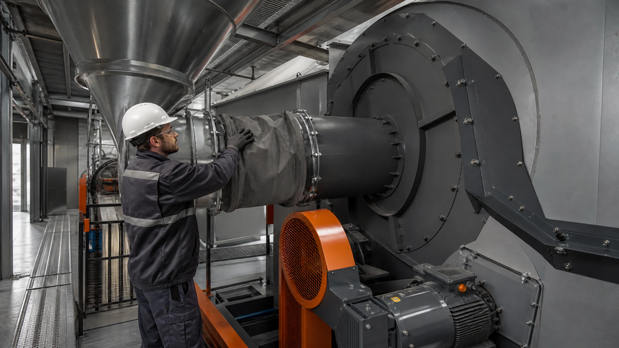 Engineering scene for Industrial Fan Flexible Connector Selection