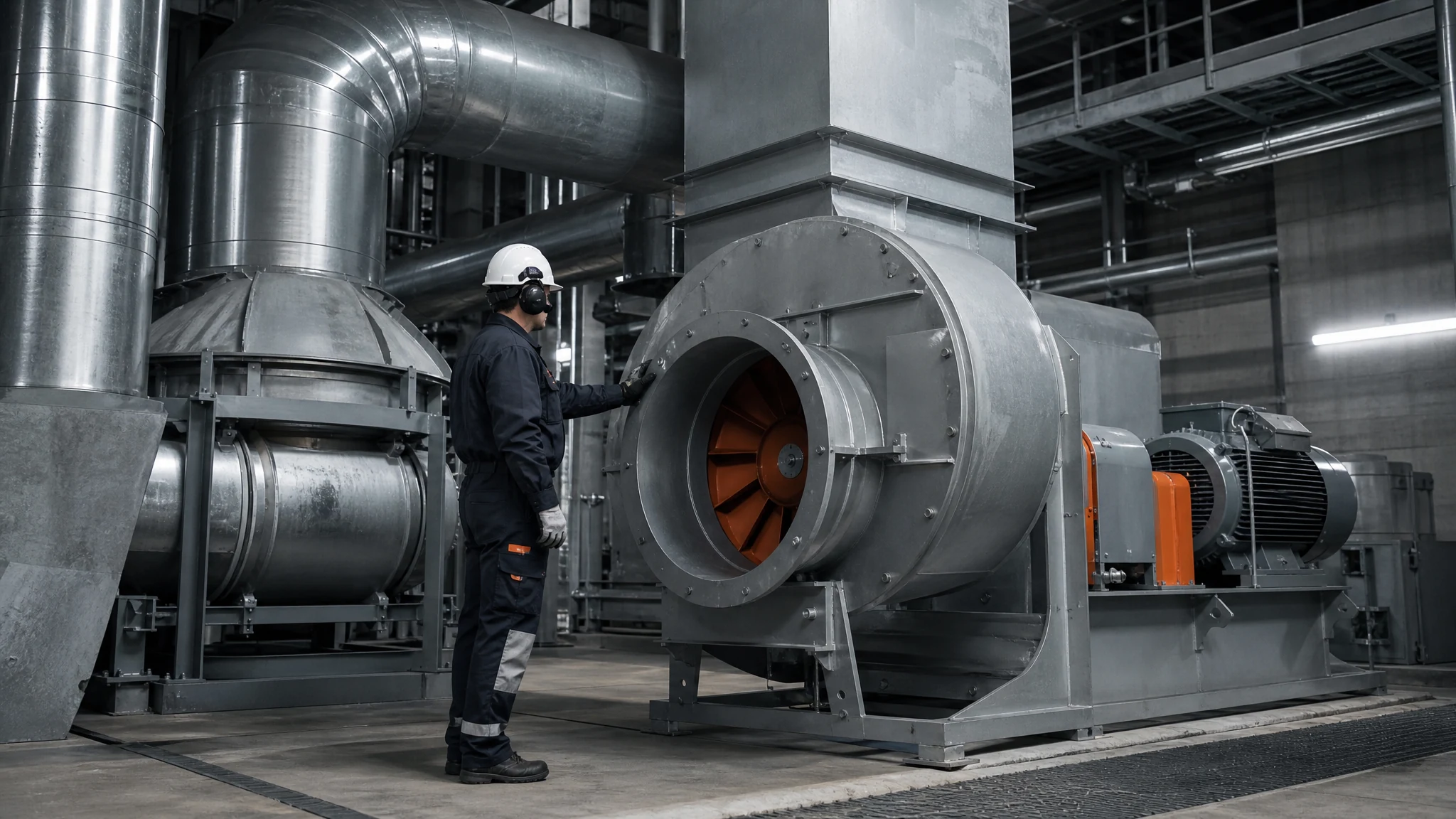 Engineering scene for Industrial Fans For Boiler Rooms