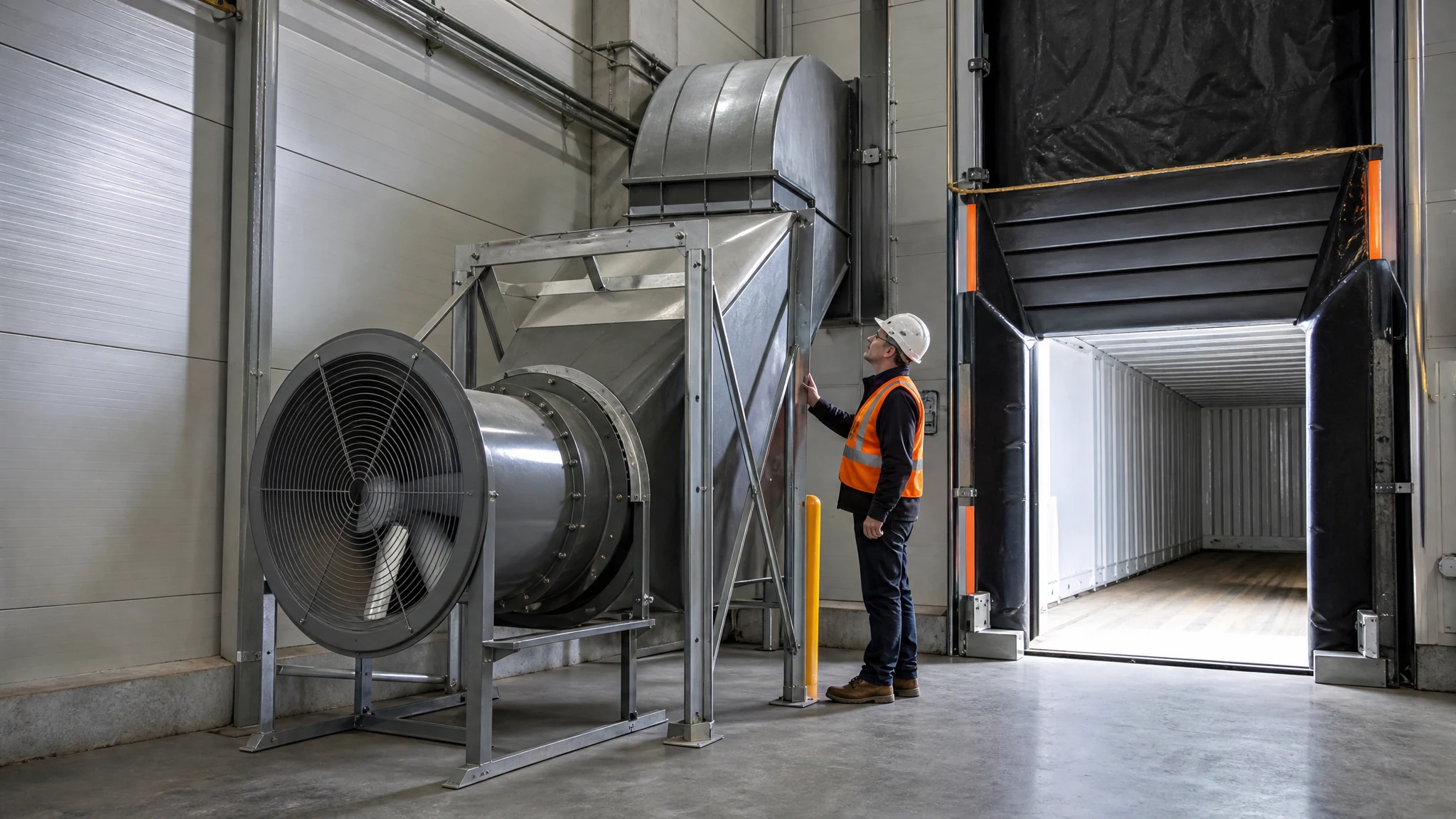 Engineering scene for Industrial Fans For Loading Docks