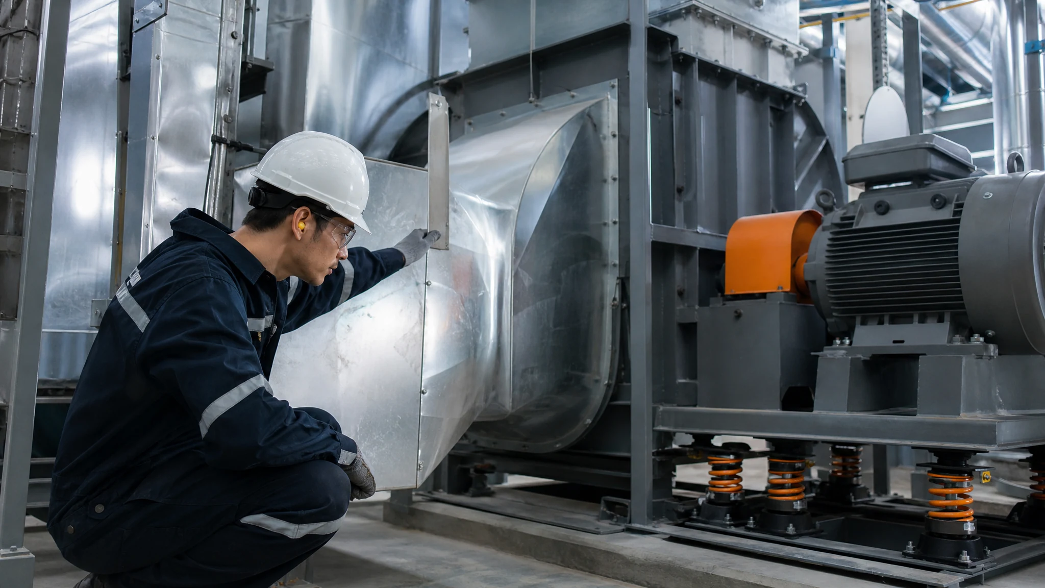 Engineering scene for Industrial Fan Vibration Isolation Mount Selection